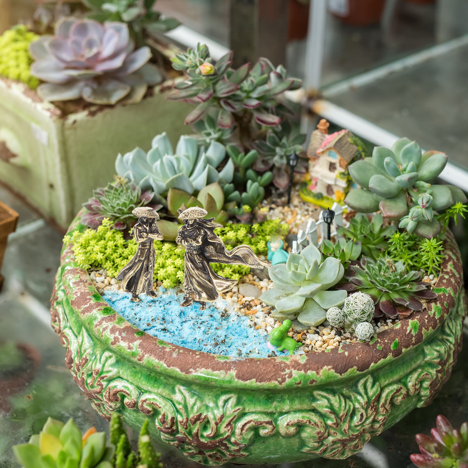 2 ชิ้น รูปปั้นนักรบไมโครแลนด์ส - Bonsai Garden Landscape Design บทวิจารณ์และราคา