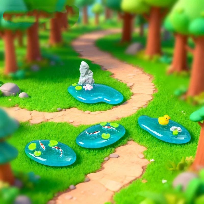 (BF06) ของตกแต่งบ่อเรซิ่นขนาดเ - Bonsai Garden With Koi Pond บทวิจารณ์และราคา